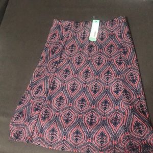 Renee C Navy Blue and Corral skirt